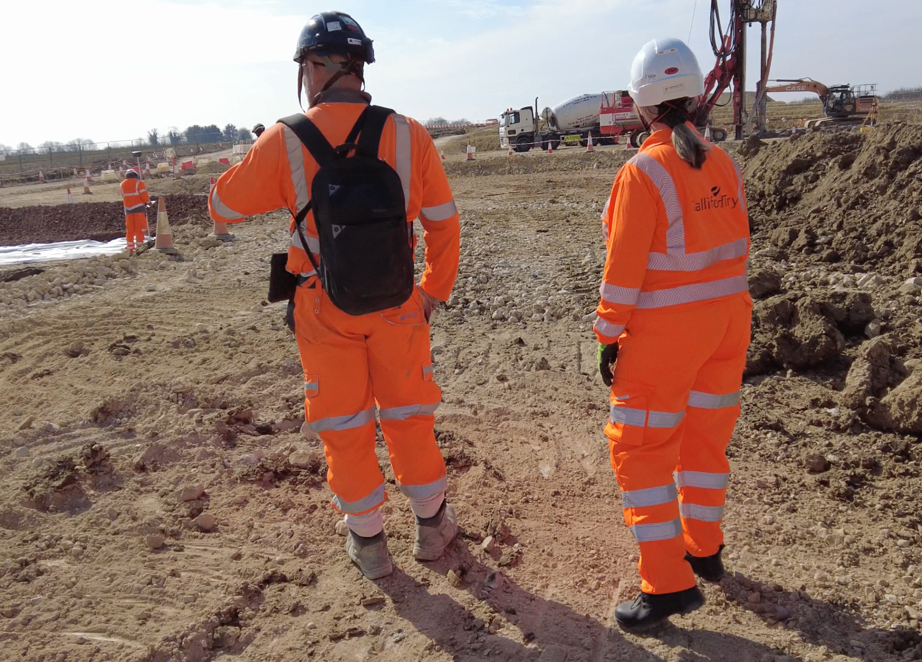 Field workers on site